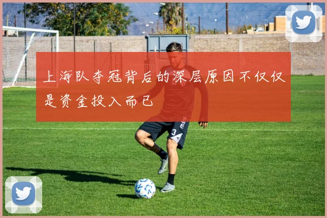 上海队夺冠背后的深层原因不仅仅是资金投入而已
